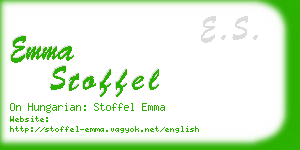 emma stoffel business card